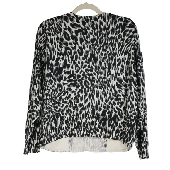 Calvin Klein Cardigan Sweater Women 1X Silk Blend Rhinestone Button Pockets - Picture 6 of 10